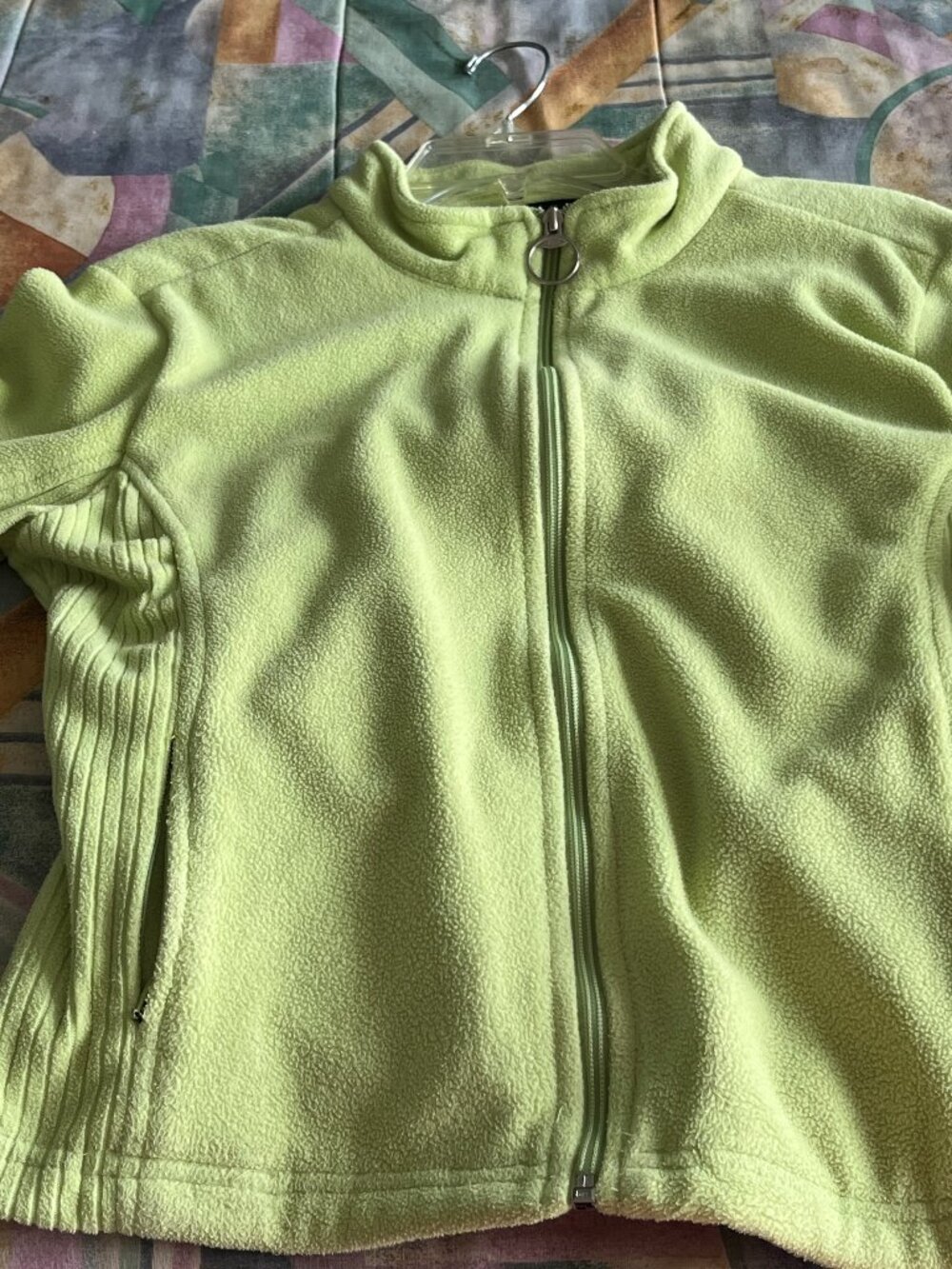 Mountain Lake Casuals Lime Green Full-Zip Fleece Jacket